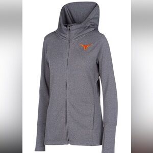 Authentic Apparel WE ARE TEXAS Longhorns Marie  Grey Zip Up Hoodie Jacket Medium
